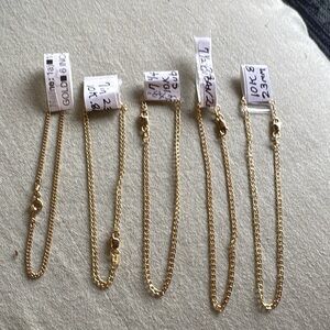 10k real Elegant Gold Chain Bracelet Cuban stamped and tested 225$ each
